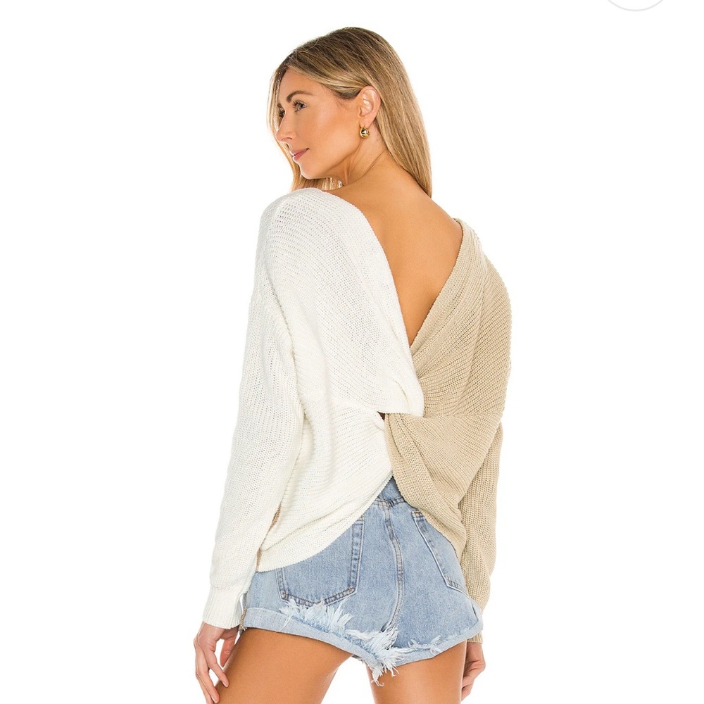 Color Block Knot Sweater